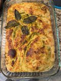 Pesto and Parmesan Focaccia Half